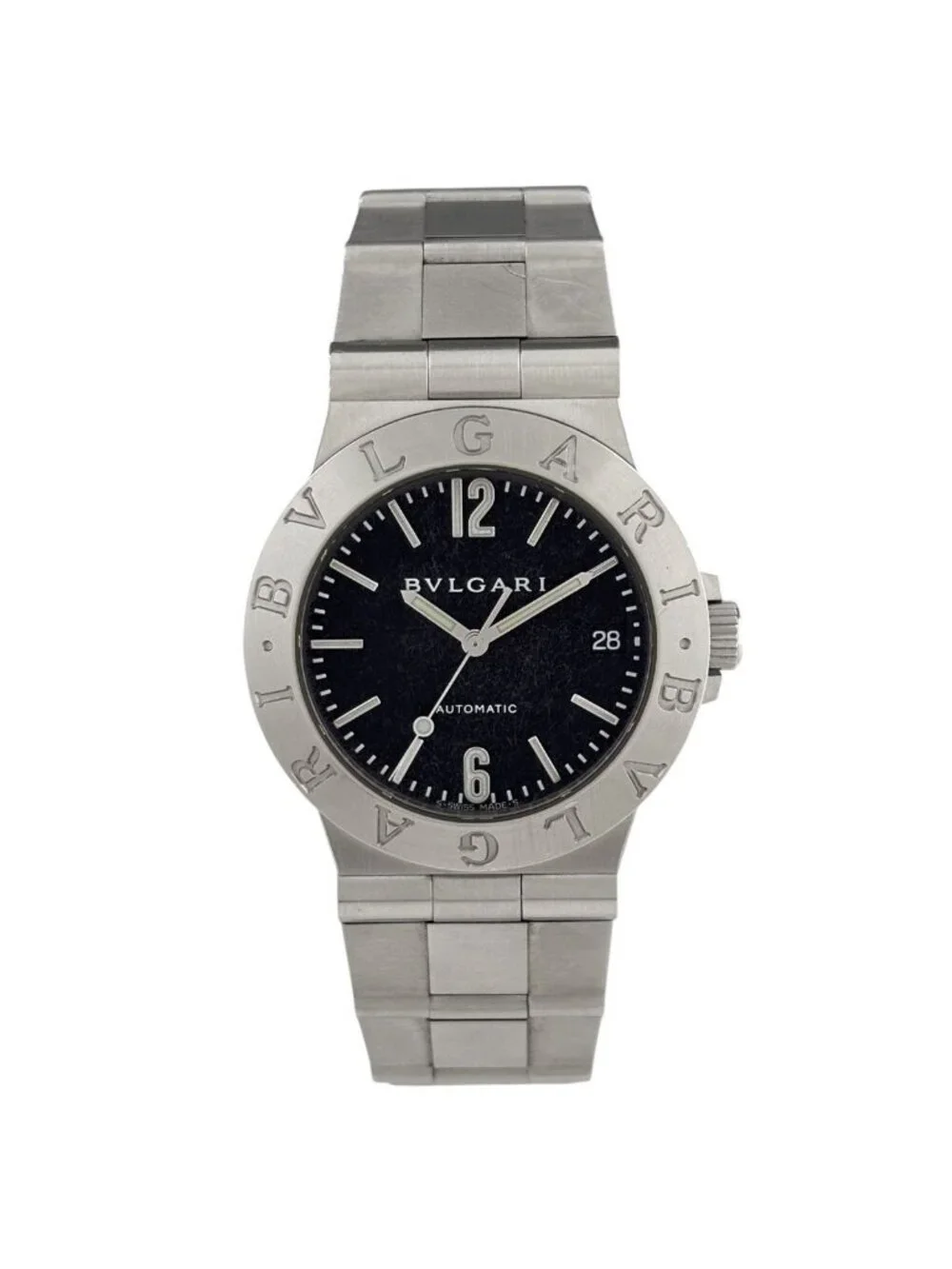 Bvlgari Diagono Watch SS Automatic Winding Black